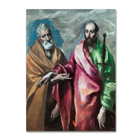 TRADEMARK FINE ART El Greco 'Saint Peter And Saint Paul' Canvas Art, 14x19 AA00501-C1419GG